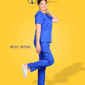 Tenue médicale pour femme bleu royal