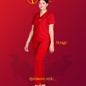 Tenue médicale pour femme rouge