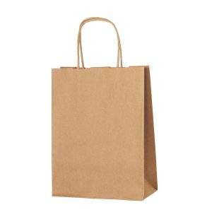 Sac papier Kraft à poignées torsadées