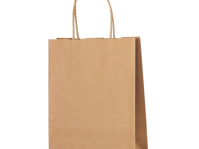 Sac papier Kraft à poignées torsadées